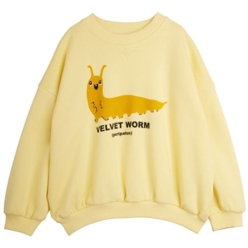 Mini Rodini velvet worm sp sweatshirt yellow-1