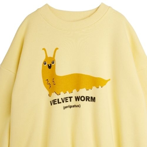 Mini Rodini velvet worm sp sweatshirt yellow-3