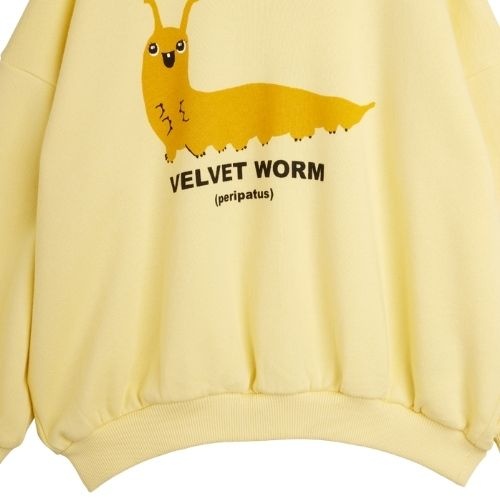Mini Rodini velvet worm sp sweatshirt yellow-4