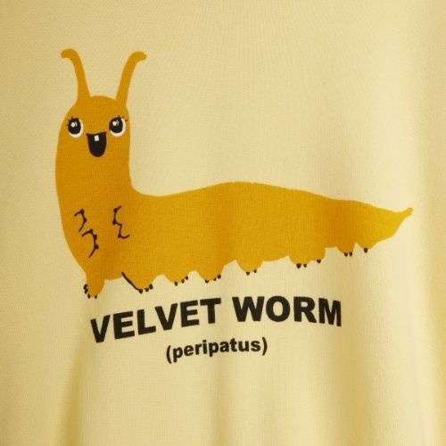 Mini Rodini velvet worm sp sweatshirt yellow-6