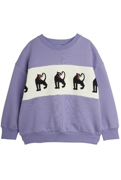 Mini Rodini panther panel sweatshirt purple