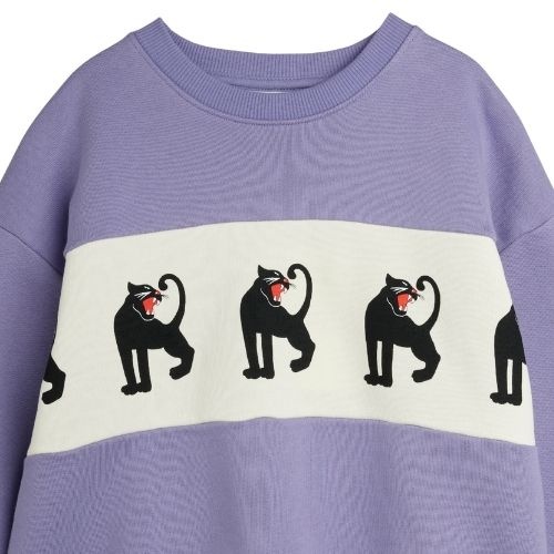 Mini Rodini panther panel sweatshirt purple-4