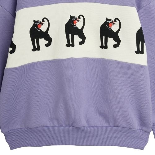 Mini Rodini panther panel sweatshirt purple-5