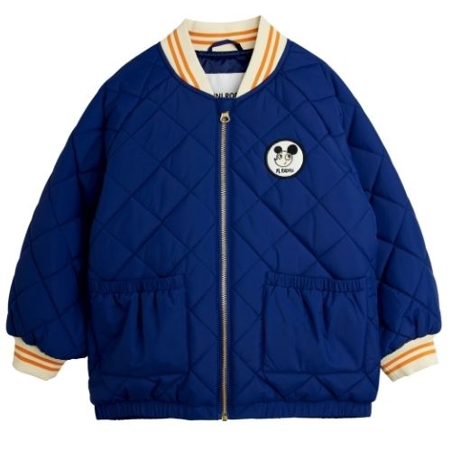 Mini Rodini ritzratz patch quilted puffer blue-1