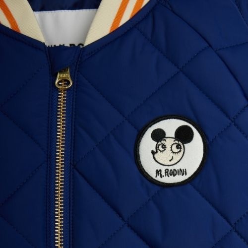 Mini Rodini ritzratz patch quilted puffer blue-8