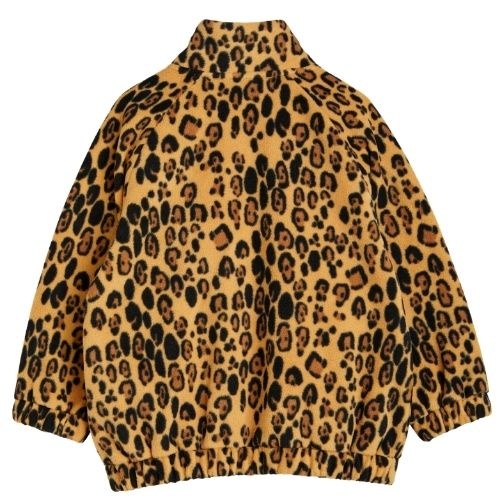 Mini Rodini leopard fleece jacket beige-4