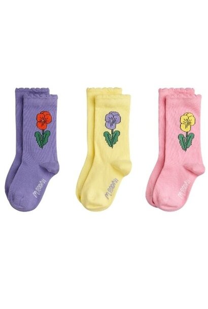 Mini Rodini violas 3-pack socks multi