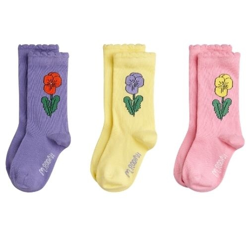 Mini Rodini violas 3-pack socks multi-1
