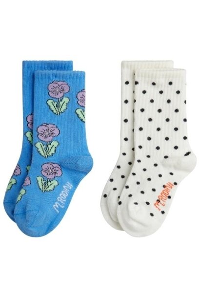 Mini Rodini violas 2-pack socks multi