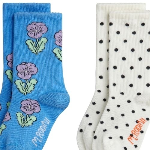 Mini Rodini violas 2-pack socks multi-2