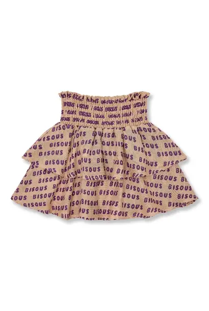 Petit Blush mini smock skirt bisous cork purple
