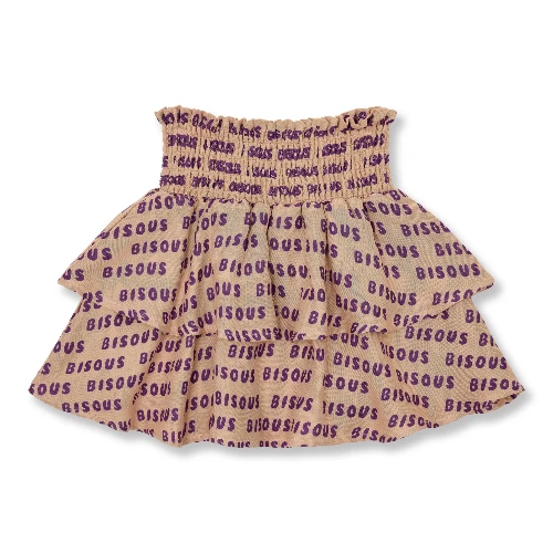 Petit Blush mini smock skirt bisous cork purple-1