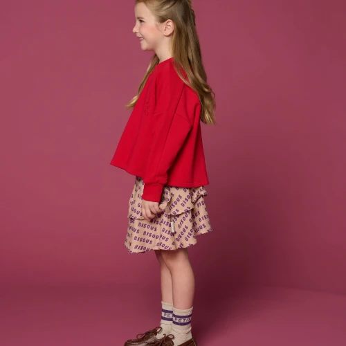 Petit Blush mini smock skirt bisous cork purple-8