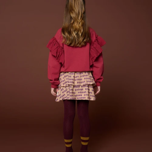 Petit Blush mini smock skirt bisous cork purple-6