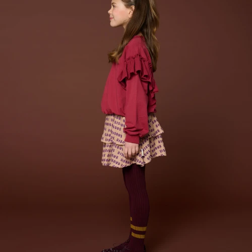 Petit Blush mini smock skirt bisous cork purple-5