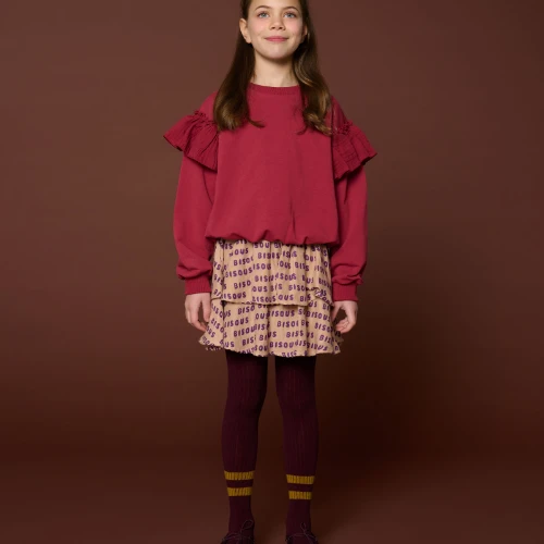Petit Blush mini smock skirt bisous cork purple-4