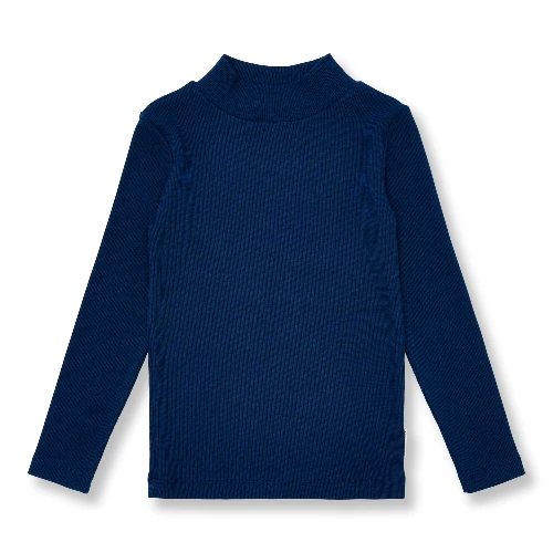 Petit Blush rib turtle neck navy blue-1