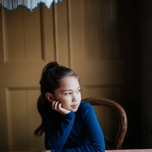 Petit Blush rib turtle neck navy blue-2