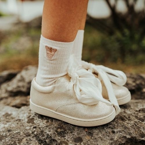 Donsje Amsterdam bell socks unicorn soft powder-2
