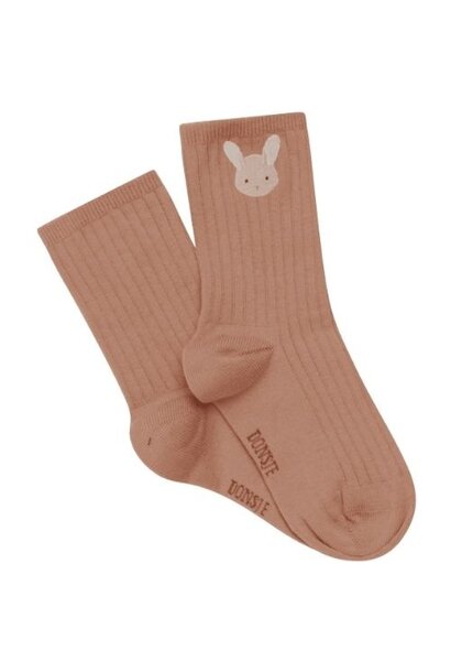 Donsje Amsterdam bell socks fluffy bunny rose dawn