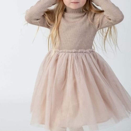 Donsje Amsterdam lotus dress rose grey-2