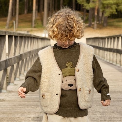 Donsje Amsterdam denn merino wool sweater terrier dark olive-2
