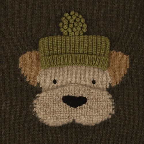Donsje Amsterdam denn merino wool sweater terrier dark olive-5