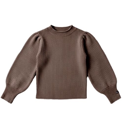 Donsje Amsterdam ada sweater pecan brown melange-1