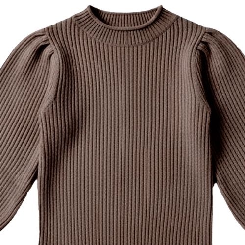 Donsje Amsterdam ada sweater pecan brown melange-3