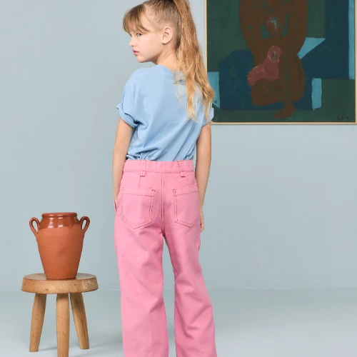 The Animals Observatory rooster kid t-shirt dusty blue-3