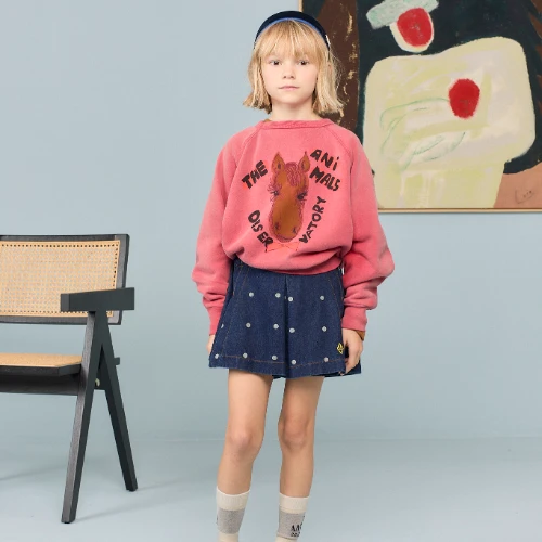 The Animals Observatory shark warm kid sweatshirt red-2