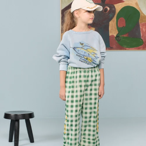 The Animals Observatory shark warm kid sweatshirt dusty blue-2