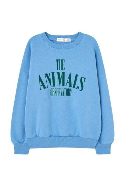 The Animals Observatory killifish warm kid sweatshirt dusty blue