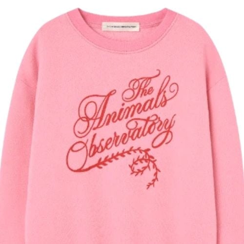 The Animals Observatory bear kid sweatshirt pink-2