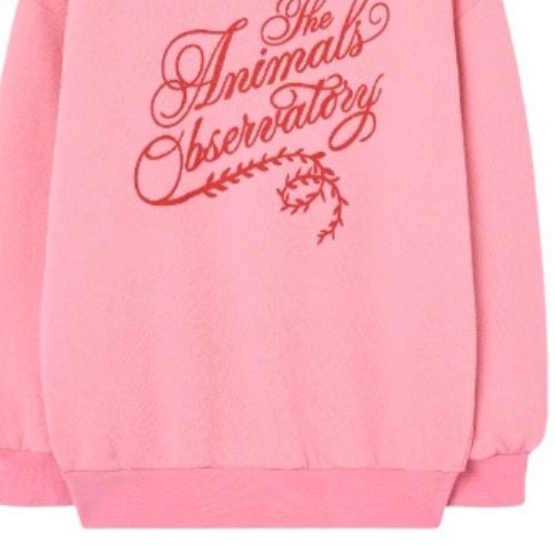 The Animals Observatory bear kid sweatshirt pink-3