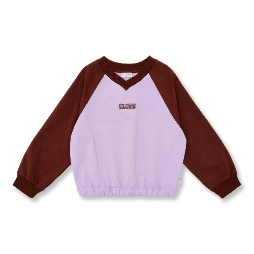 Petit Blush v-neck sweater color block-1