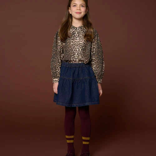 Petit Blush collar blouse leopard aop-5