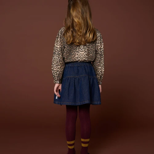 Petit Blush collar blouse leopard aop-7