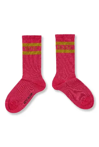 Petit Blush sport socks raspberry moss