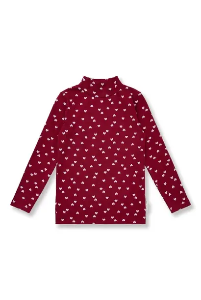 Petit Blush turtle neck hearts aop