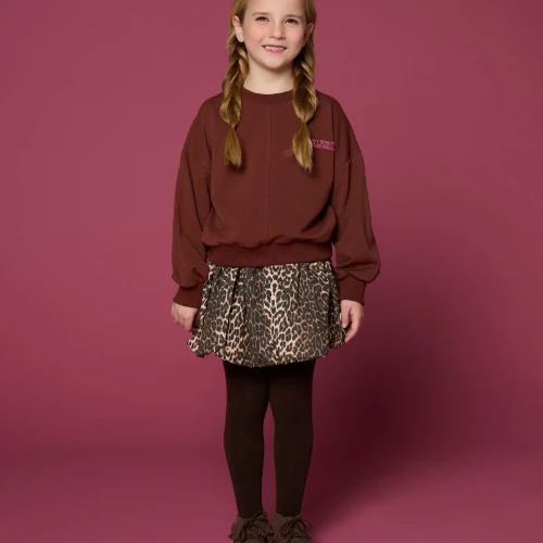 Petit Blush ballon skirt leopard aop-2