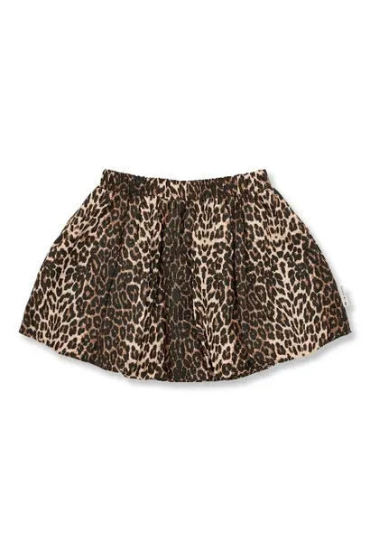Petit Blush ballon skirt leopard aop