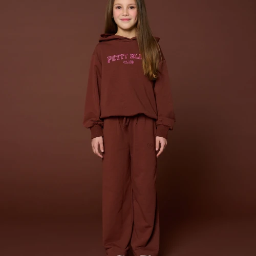 Petit Blush wide leg pants brown-7
