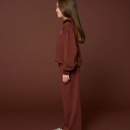 Petit Blush hooded sweater brown-4