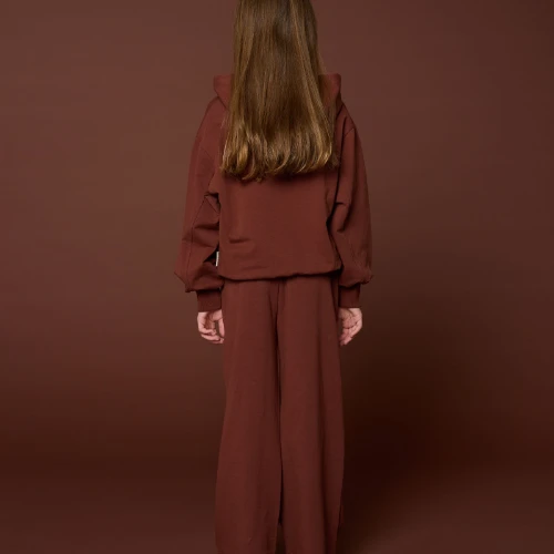 Petit Blush hooded sweater brown-5