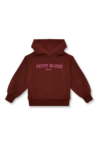 Petit Blush hooded sweater brown