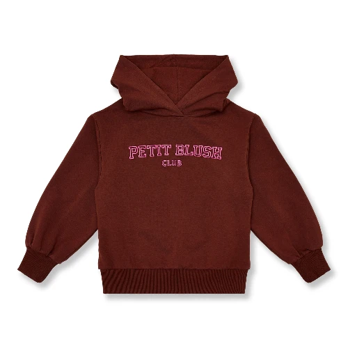 Petit Blush hooded sweater brown-1