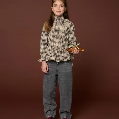Petit Blush ballon fit jeans washed grey-4