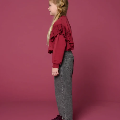 Petit Blush ballon fit jeans washed grey-7