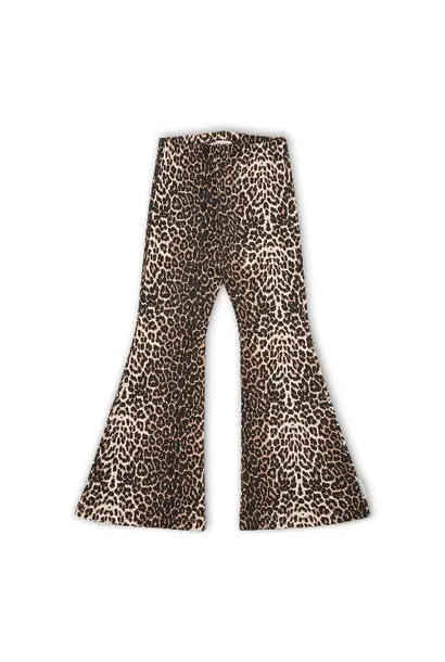 Petit Blush bowie flared pants leopard aop